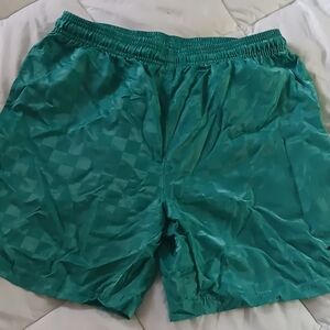 Men's Green Checkered Shorts